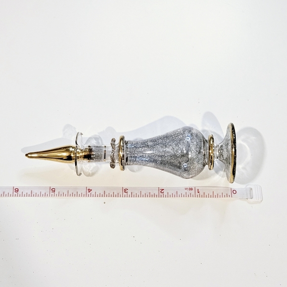 Vintage Blown Glass Perfume Bottle with Glass Dabber - Picture 6 of 16